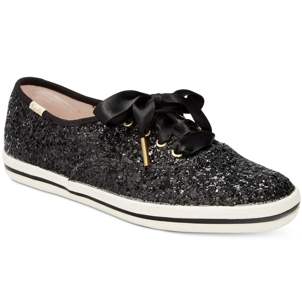 Kate Spade Black Sparkly Keds